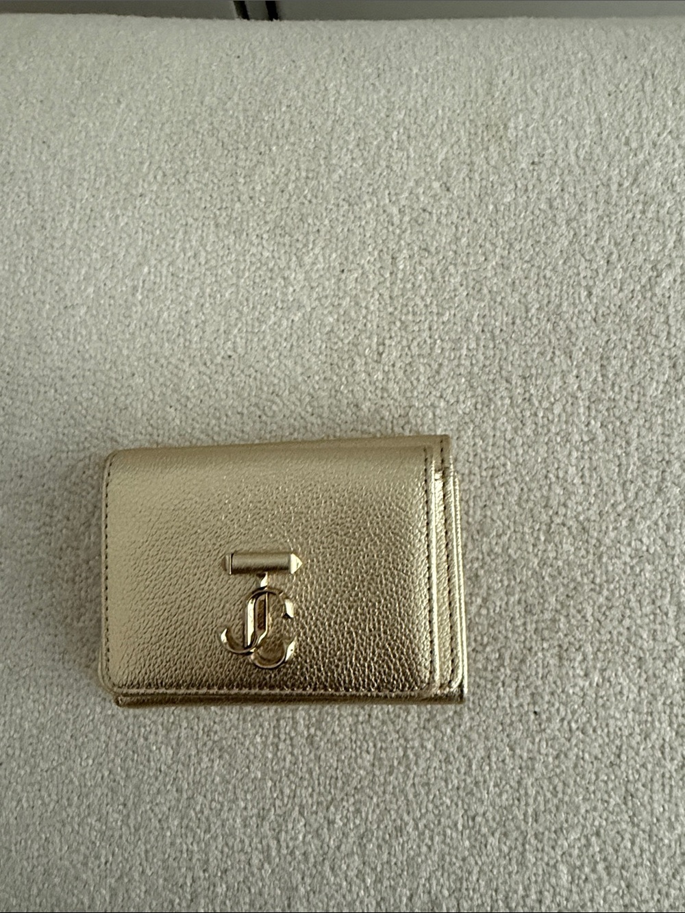Jimmy Choo Metallic Gold Bifold Wallet